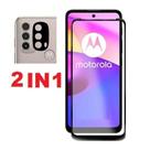 Kit Película De Câmera Traseira + Película De Vidro 3d Para Motorola Moto E30 / E40