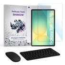 Kit Película de vidro para Samsung Galaxy Tab S10 FE+ Plus 13,1" + Teclado e Mouse (Preto)