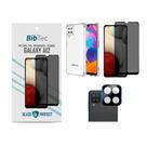 Kit Película Privacidade 3D + Capa Transparente + Película de Câmera Samsung Galaxy A12 Kit Película Privacidade 3D + Capa Transparente + Película de Câmera Samsung Galaxy A12