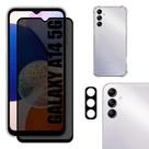 Kit Película Privacidade 3D + Capa Transparente + Película de Câmera Samsung GalaxyA14