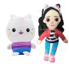 Kit Pelucia Gato Cake e Boneca Gabby Casa Magica Da Gabby