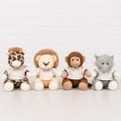 Kit Pelúcia Safari Bebê 4 Peças 15cm Leão Elefante Macaco Girafa Decoração Infantil Quarto Bebê Kit Pelúcia Safari Bebê 4 Peças 15cm Leão Elefante Macaco Girafa Decoração Infantil Quarto Bebê