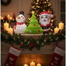 Kit pelúcias de natal/papai noel/arvore de natal boneco de neve