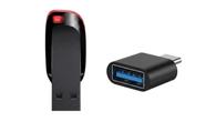 Kit Pendrive 64gb E Adaptador Tipo C Otg 3.0 Para Celular