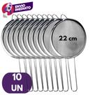 Kit Peneira 22cm Aço Inox Utensílio Para Cozinha Polvilhar Peneirar Coador Jogo Conjunto