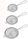 Kit Peneira em Inox com 3 Peças