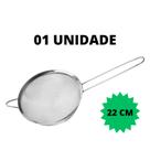 Kit Peneiras 16 e 22 cm Para Cozinha Jogo Peneira Em Aço Inox Coador Manual Multiuso