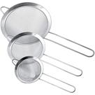 Kit Peneiras de Aço Inox 3 Peças Redonda N8,10 e 12 cm Utensilio para Coar, Peneirar