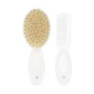 Kit pente e escova com cerdas naturais pimpolho branco Kit pente e escova com cerdas naturais pimpolho branco