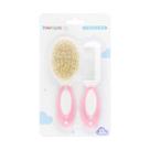 Kit Pente e Escova com Cerdas Naturais Rosa - Pimpolho Kit Pente e Escova com Cerdas Naturais Rosa - Pimpolho