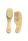 Kit pente e escova laço bebê bambu