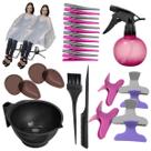 Kit Pente Pincel Cumbuca Capa Prendedor Protetor Borrifador