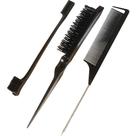 Kit Pentes e Escovas para Mechas e Finalização Preto (3 Produtos)
