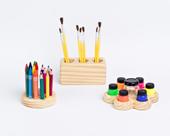 Kit Pequeno Artista, Organizadores De Tintas, Pincel E Lápis