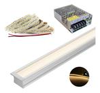 Kit Perfil Embutir 1,5 Metros + Fonte Alimentação + Fita Led Kit Perfil Embutir 1,5 Metros + Fonte Alimentação + Fita Led