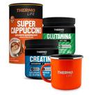 Kit Performance Creatina 300g + Glutamina 300g + Super Cappuccino 220g + Caneca Esmaltada