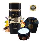 Kit Perfume Arabe Asad 100ml Creme Isabele.la 200g