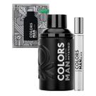 Kit Perfume Masculino Colors Man Black Intense de Benetton Edp 100Ml + Travel Size 10Ml Kit Perfume Masculino Colors Man Black Intense de Benetton Edp 100Ml + Travel Size 10Ml