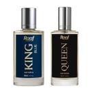 Kit Perfume Masculino King Blue e Queen Fragrância Importada Raaf Cosmetics - 30ml