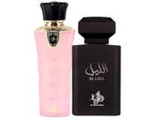 Kit Perfumes Árabes Al Wataniah Tibyan Feminino e Al Layl Unissex 100ml cada (2 Perfumes)