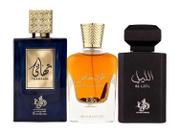 Kit Perfumes Árabes Unissex Al Wataniah Thahaani Special Oud & Al Layl (3 Perfumes 100ml cada)
