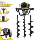 Kit Perfurador Completo Lynus PSL517 À Gasolina Motor 2T 52cc 1,8HP de Potência 9.000rpm Profissional Com 3 Brocas 80x10cm, 80x15cm e 80x20cm Para Agricultura, Elevação de Cercas e Mourões