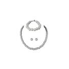 Kit Pérolas Feminino Colar, Pulseira e Brincos