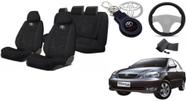 Kit Personalizado Capas Estofado Tecido Corolla 03-08 + Volante + Chaveiro