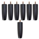 Kit Pes Cama Box 7 Peças Pezinho Madeira Maciça 12cm Casal Universal Parafusos