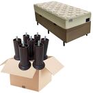 Kit Pes Cama Box King Queen Casal Solteiro Alto 12cm Castor Ortobom Anjos Gazin Kit Pes Cama Box King Queen Casal Solteiro Alto 12cm Castor Ortobom Anjos Gazin
