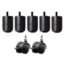 Kit Pés Madeira Cama Box ou Baú 5 fixos 2 rodinhas freio P63