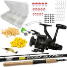 Kit Pesca 10kg Completo Molinete Shimano IX 4000 Vara Carbono + Estojo Kit Pesca 10kg Completo Molinete Shimano IX 4000 Vara Carbono + Estojo