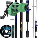Kit Pesca 15 kg Carretilha Kawana Vara Carbono Robalo Piau