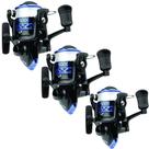 Kit Pesca 3 Super Molinetes Resistentes LP1000 com Linha