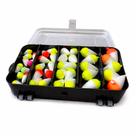 Kit Pesca 40 Boias Isopor Nº0 a Nº4 com Estojo Organizador Lambari Tilápia Pesqueiro