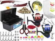 Kit Pesca c/ 1 Caixa + 2 Molinete + Estojo e Canivete (Ref. 107)