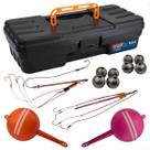 Kit Pesca Carpa Cabeçuda 2.0 Maleta Chumbadas Chuveirinhos Bóias Paulistinha Kit Pesca Carpa Cabeçuda 2.0 Maleta Chumbadas Chuveirinhos Bóias Paulistinha