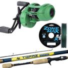Kit Pesca Carretilha Lançamento Bg Kawana k-6000 Vara Linha