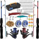 Kit Pesca Completo Molinete 3 Rolamento C/ Vara Maleta E Acessórios