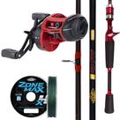 Kit Pesca Essencial Carretilha K-6000 Vara 1,80m 25lbs Linha Multifilamento