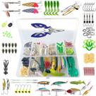 Kit Pesca Iscas Artificiais Alicate Estojo 110 Peças