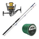 Kit Pesca Molinete Elite 6000 Gold Vara Super Cast 702H 2,13m Linha Multi 300m Kit Pesca Molinete Elite 6000 Gold Vara Super Cast 702H 2,13m Linha Multi 300m