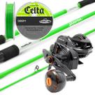 kit Pesca Pesada Carretilha Bronx 300P Vara Carbono 2,70 IM6 Lado da Manivela:DireitoTamanho:Vara 2,70