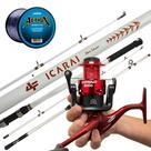Kit Pesca Praia Pesada Molinete Supremo 6000 Vara 3,60 Linha Kit Pesca Praia Pesada Molinete Supremo 6000 Vara 3,60 Linha