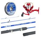 Kit Pesca Ultra Light Molinete Joker + Vara Tsuna 1,35m + Linha Dourado - 100m Kit Pesca Ultra Light Molinete Joker + Vara Tsuna 1,35m + Linha Dourado - 100m