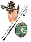 Kit Pesca Vara Carbono Albatroz+ Molinete Carretel Aluminio