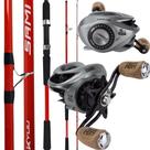 Kit Pesca Vara Fibra Vidro Tubular Carretilha Zaire Drag 9kg Lado da Manivela:EsquerdoCor:Vara 180 Kit Pesca Vara Fibra Vidro Tubular Carretilha Zaire Drag 9kg Lado da Manivela:EsquerdoCor:Vara 180