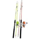 Kit pesca vara maciça duas partes 1,80m com molinete Priotelus 4000 4 rolamentos