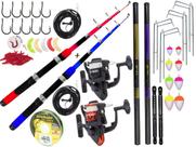 Kit Pescador 2 Vara Telescópica P/ Molinete (1,70m) + 2 Vara Telescópica de Mão (3,00m) e (3,60m) - (Ref. 175)
