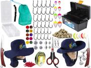 Kit Pescador c/ 1 Caixa + 1 Estojo + Canivete e Chapéu (Ref. 110)